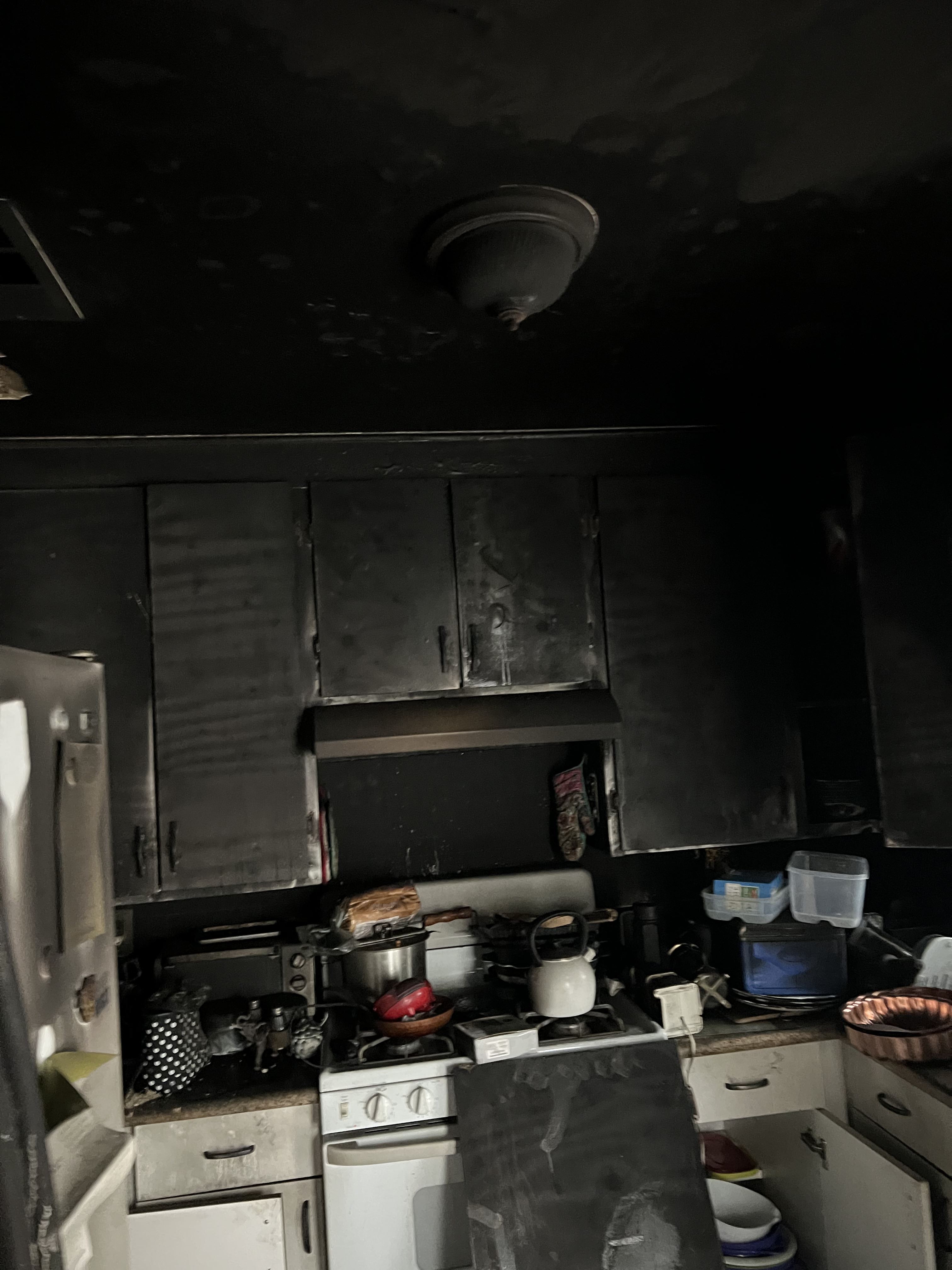 Kitchen Damage from Fire Photo