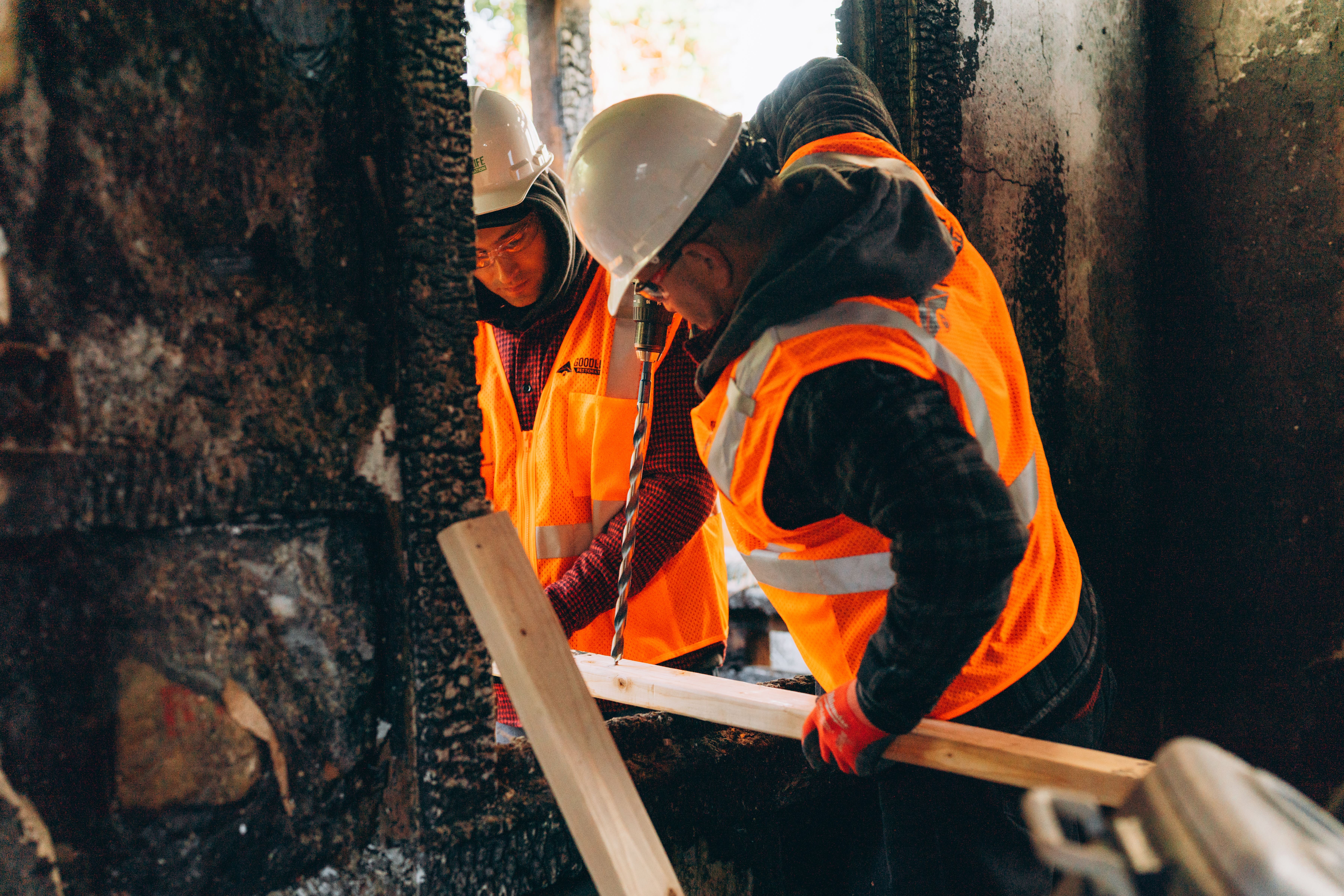 fire restoration work process Photo