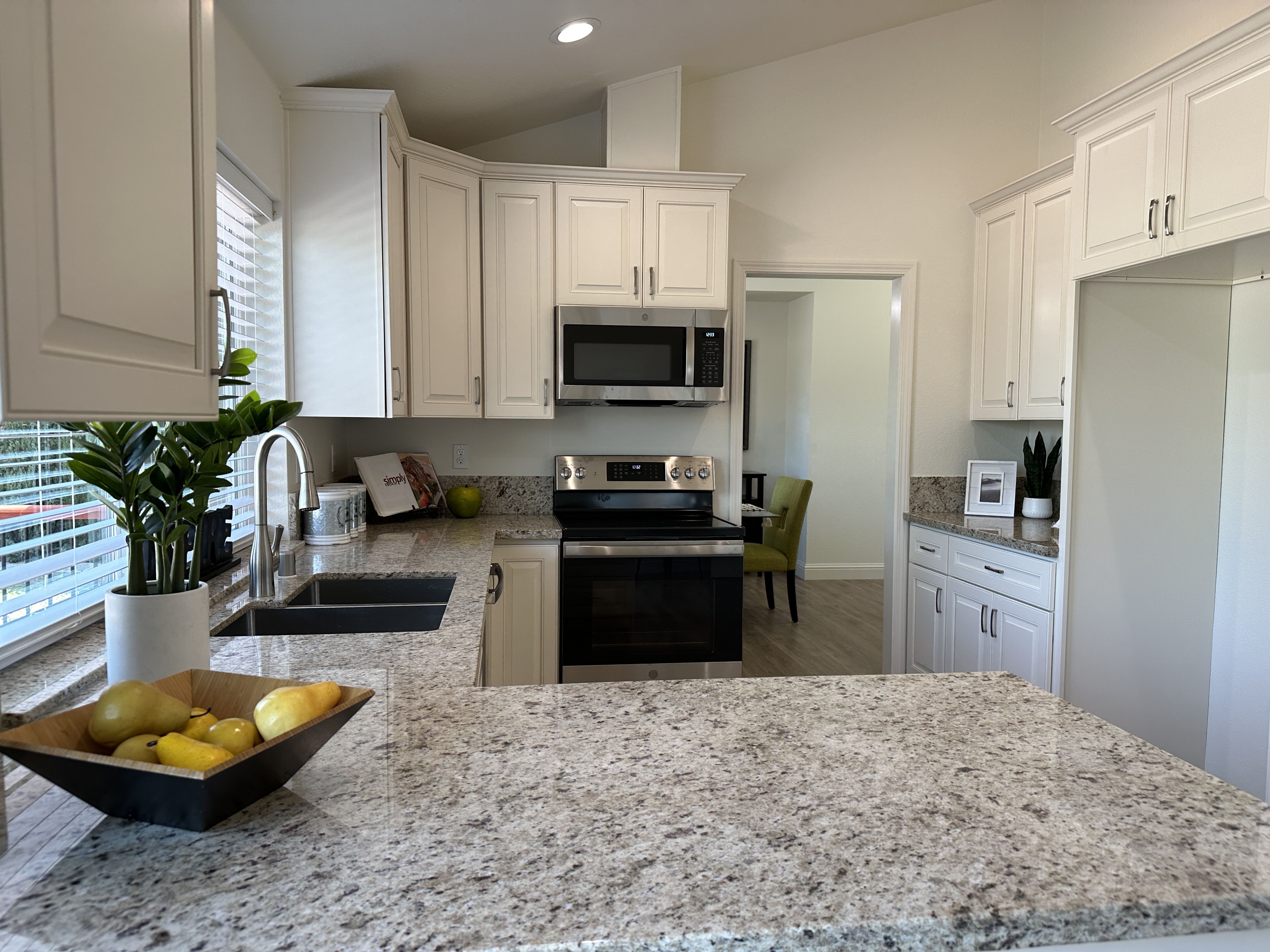 After: The fully renovated and modernized kitchen. Photo