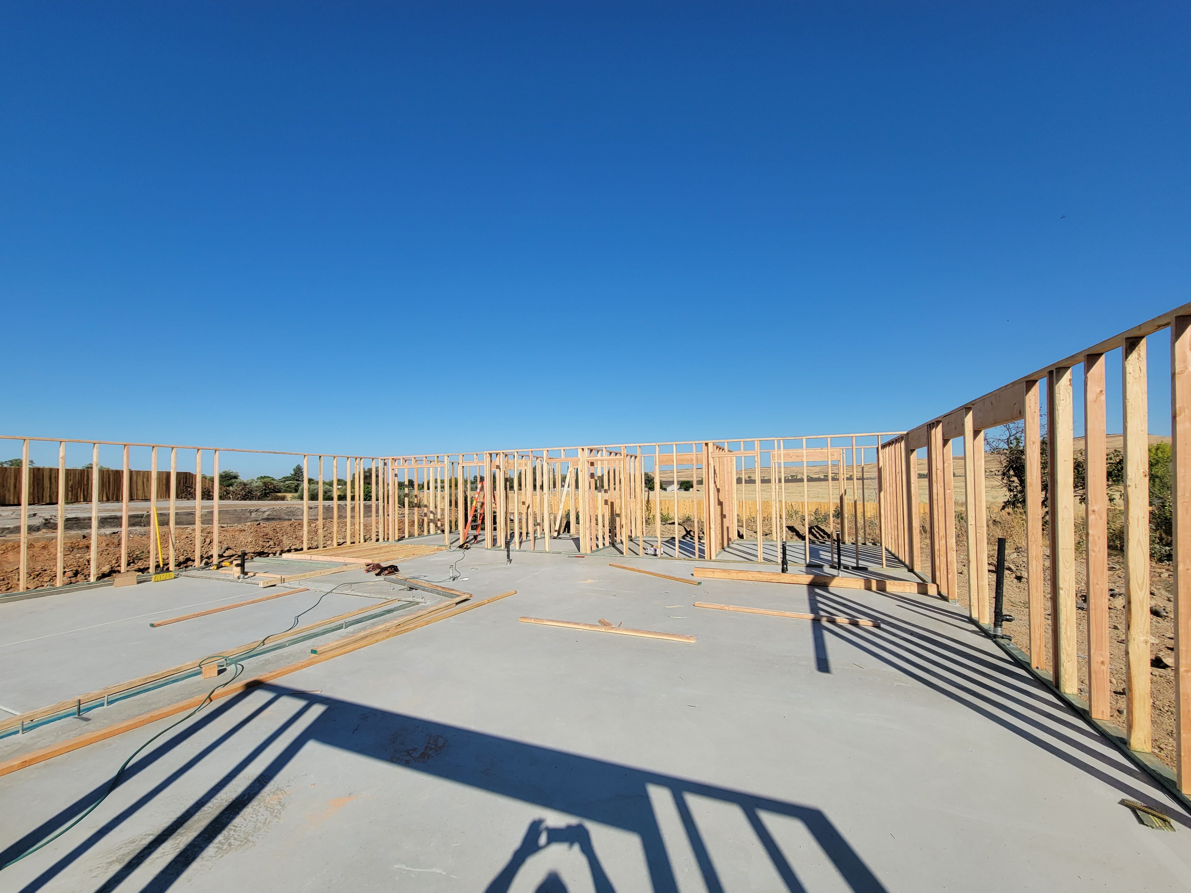 Framing and concrete slab Photo